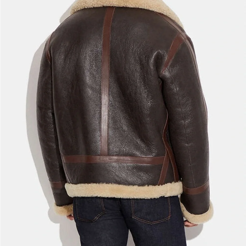 Coach Shearling Aviator Bomber Jacket - Picture 3 of 11